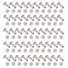 50 Pairs 0.24x0.63x0.43in M5 Stainless Steel Rivet Nuts Flat Round Head Rivet Stud Set for Leather