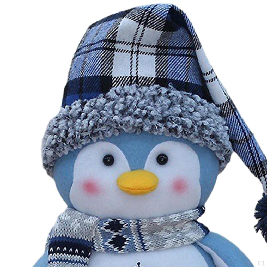 Christmas Doll Decoration Animal Figurine Crafts Desktop Ornament for Fireplace Bedroom Window