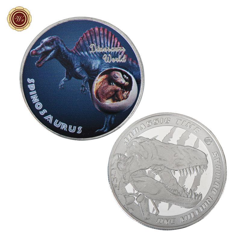 Monete Metalliche Commemorative Collezione Dinosauri, Intorno, Gioca con Medaglie Commemorative, Monete Attrazione Turistica
