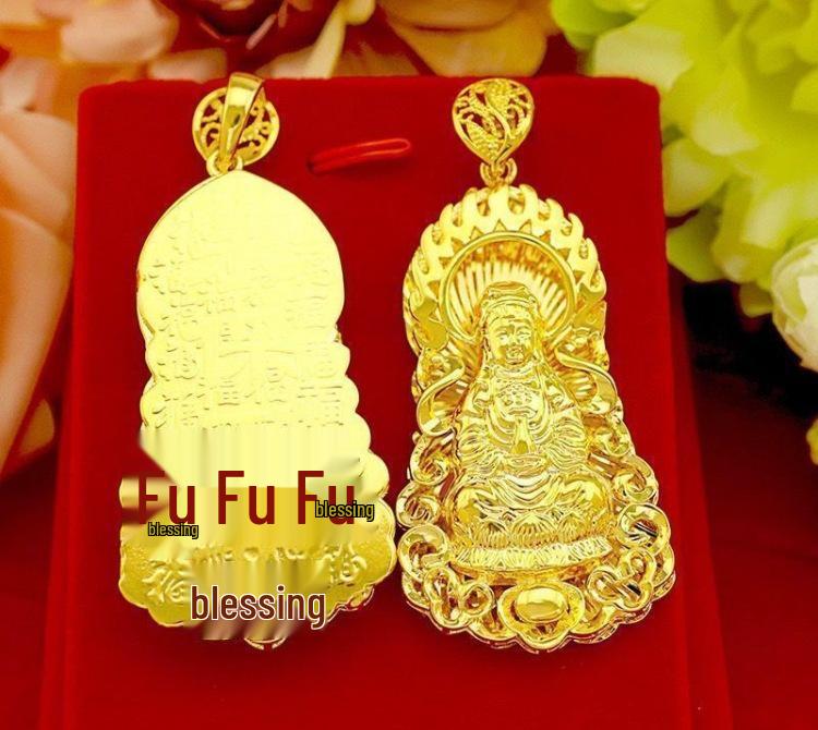 Unique Vietnam-Inspired Gold Necklace & Non-Fading Gold Watch Set for Men