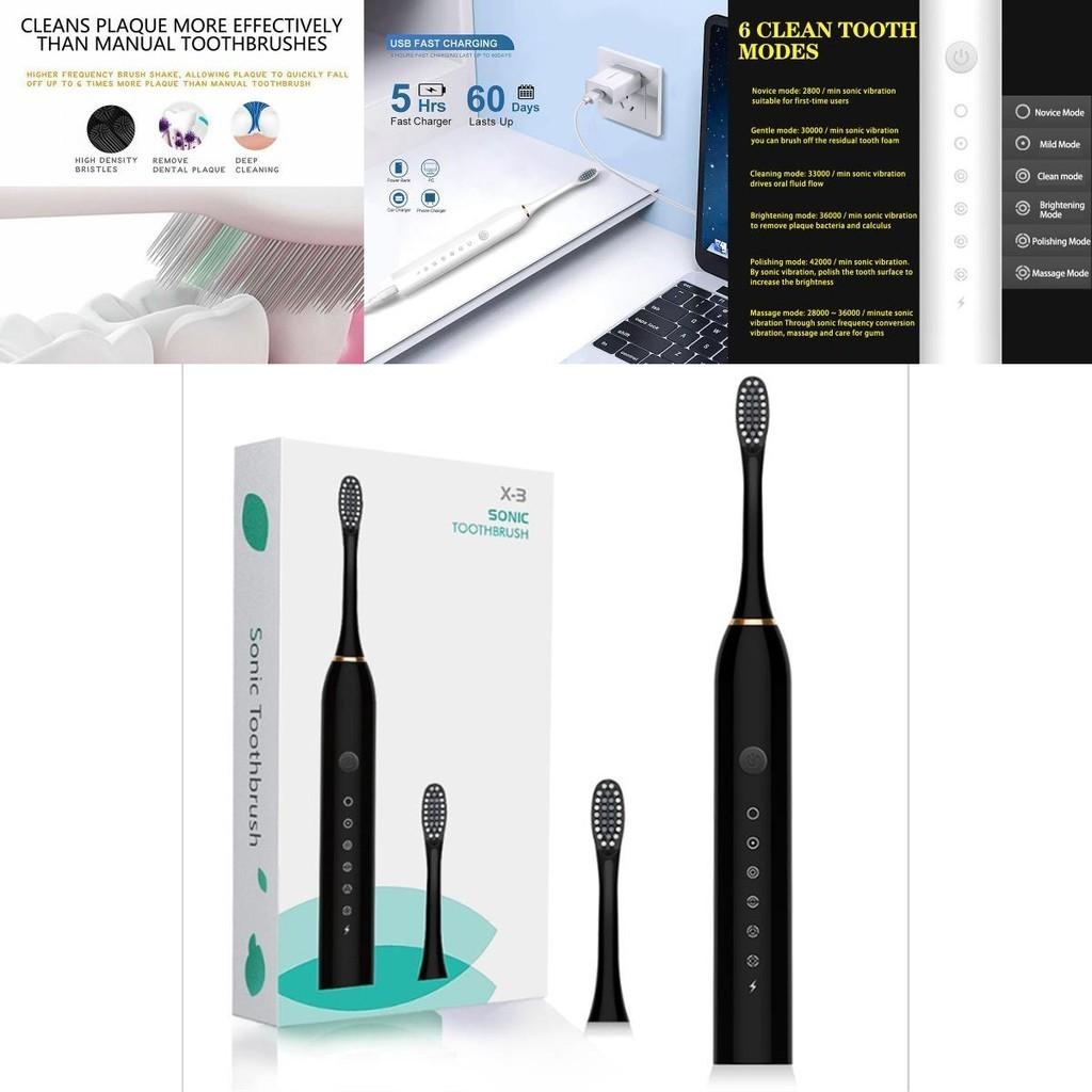 Spazzolino Elettrico Sonic Premium Con Pulizia Ultrasonica E Alimentazione Ricaricabile Usb