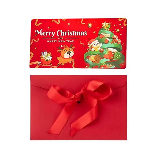 Vánoční obálky na peněžní dárky 6 přihrádek Držák na peníze a dárkové karty na hotovost DIY sváteční překvapení Peněžní obálka pro vánoční párty potřeby