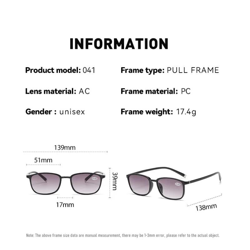Fashion Progressive Color Presbyopia Glasses Women's High-definition Sunshade Glasses Optical Prescription Eyewear +1.0 TO +4.0