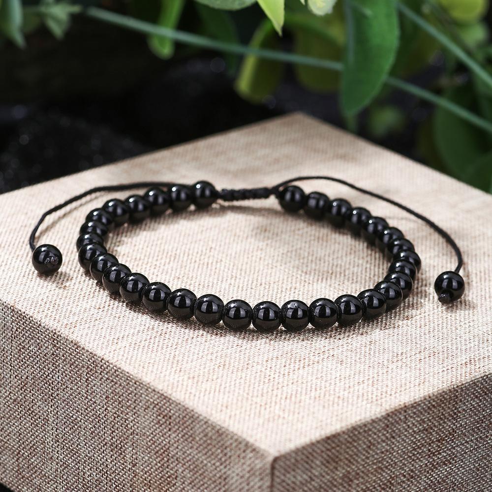 Minimalist 4mm/6mm Braided Stone Bracelet Men Women Volcanic Rock Obsidian Tiger Eyes Beads Meditation Braclet Leisure Pulseira
