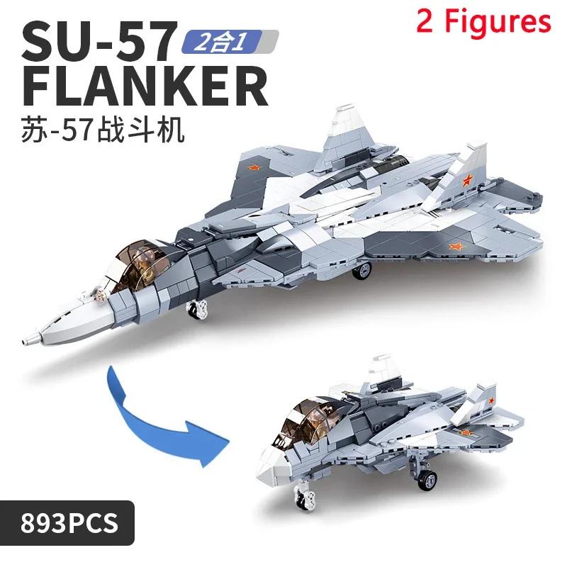 Military Fighter Jet Building Blocks MOC Stealth Fighter Helicopter Tank Aircraft Model DIY Assembly Bricks Toy Gift for Boys