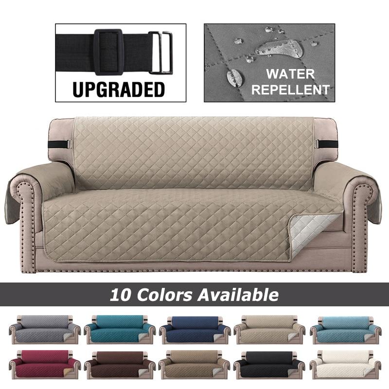 Waterproof Plaid Sofa Cover Anti-Slip Sofa Mat Kids Covers Folding Living Room Easy To Clean Sofas Slipcover For 1/2/3/4 Seater