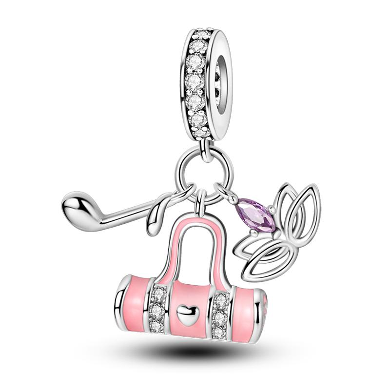 Copper Volleyball Baseball Badminton Golf Sports 3Mm Charms Beads Pendants Birthday Party Fine Diy Jewelry Gifts