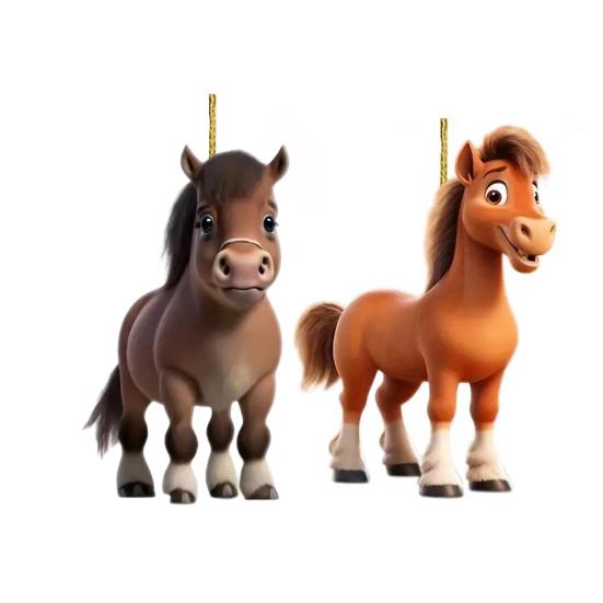 Horse Pendant Car Interior Decoration Christmas Trees Doors Windows Walls Decorative Hanging Accessory