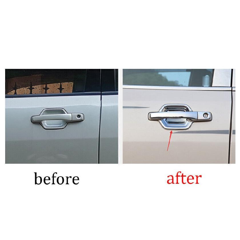 For Mitsubishi Pajero Montero 2006-2019 Chrome Exterior Side Door Bowl Cover 4PC