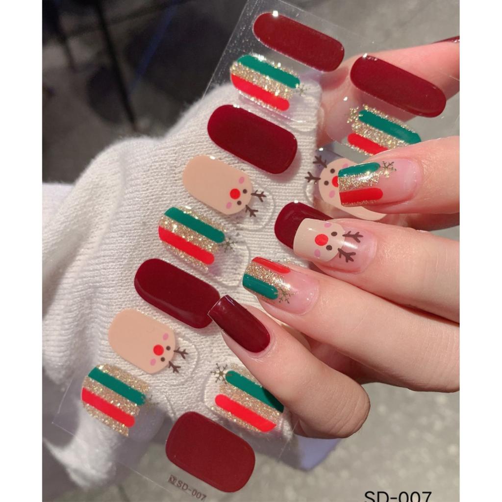 6styles Christmas Nail Art Stickers Dot Snowflake Designs Gel Nail Decals Perfect for New Year DIY Manicures No UV Lamp Needed