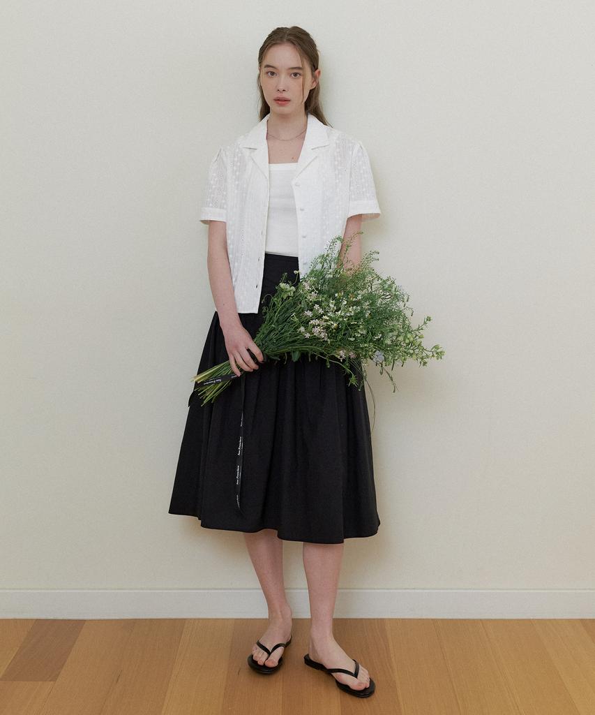 THE PENNY May Shirring Skirt - Black