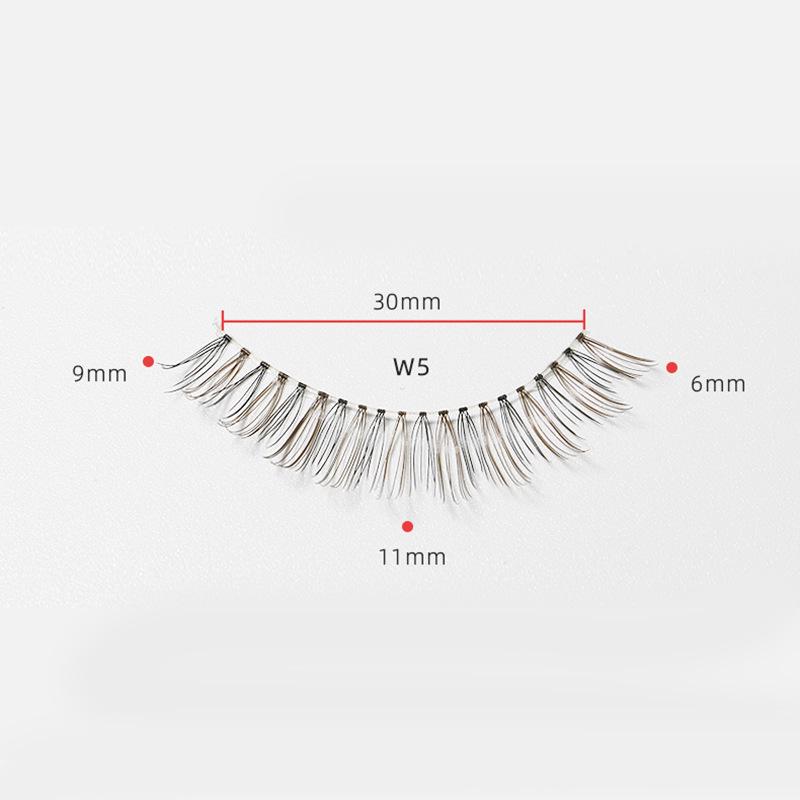 

3D Curled Crisscross Natural False Eyelashes - Handmade Full Strip Upper Lashes