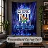 Personalized Wall Tapestry,West Bromwich Albion FC Custom Text, Soft Fabric Wall Art For Indoor Decoration