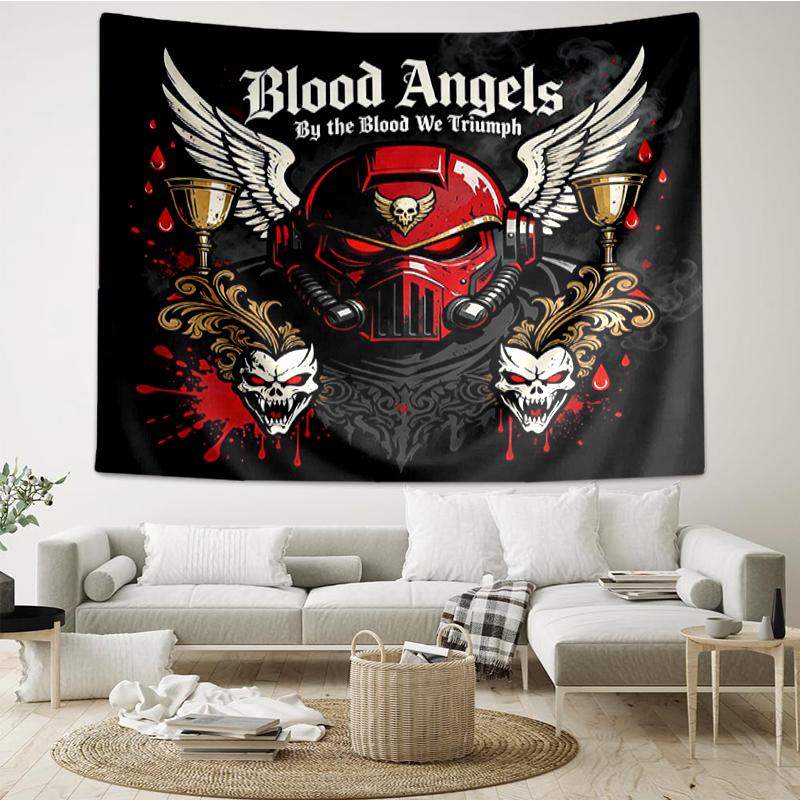 Warhammer 40k Druck-Wandteppich, Hintergrund, Einfache Montage, Ideal für Schlafzimmer, Büro & Wohnzimmer, mit Ästhetischer Wanddekoration.