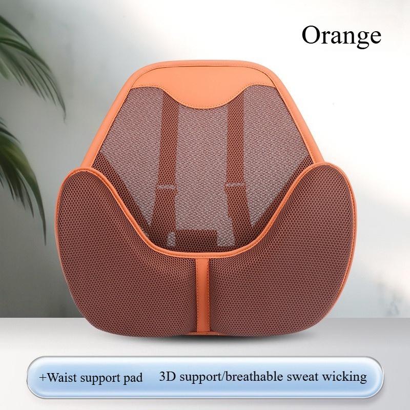Summer Ice Silk Car Seat Cushion Universal Four Seasons Driver Waist Support Memory Cotton Ventilated Comfort Pad