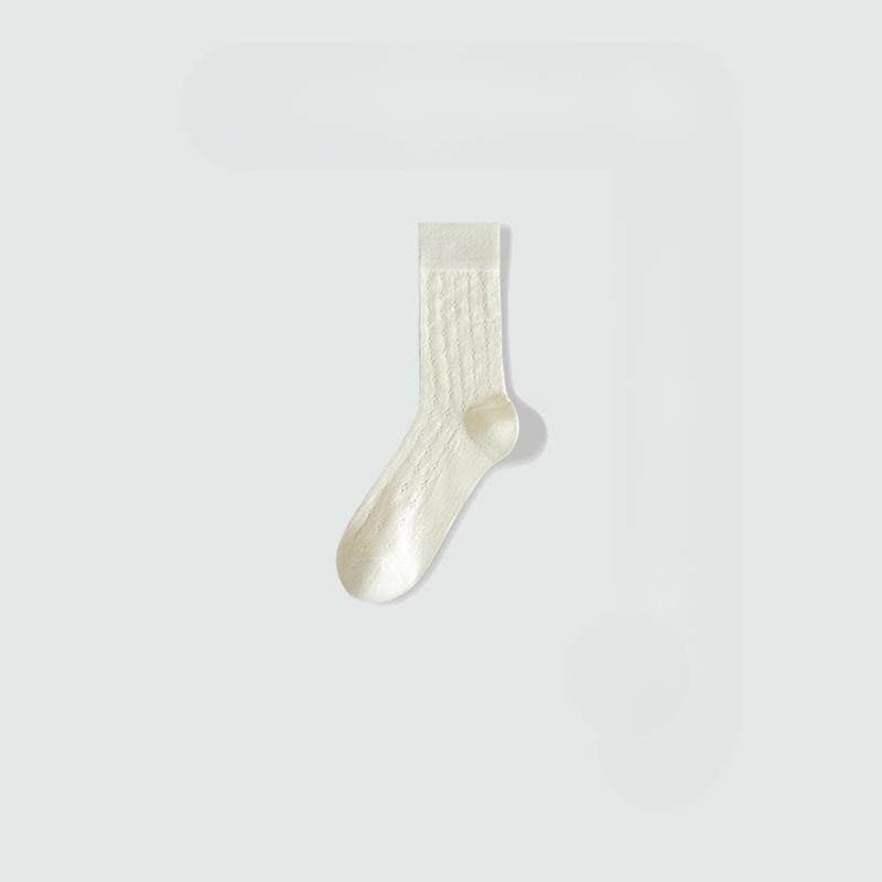 

Женские летние повседневные хлопковые носки-трубы из сетки «рыбий глаз» с защитой от катышков и дышащие 1 pair