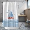 Bathroom Thickened Waterproof Curtain Mildew Proof Shower Curtain Shower Partition Curtain Shower Curtain Bathroom Curtain Free Perforation