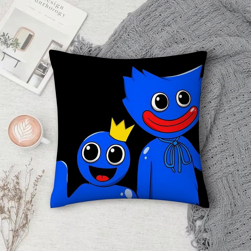 Game R-Rainbow F-Friend Pillow Case Square Double-Sided Printing Short Plush Sofa Cushion Cover Pillow