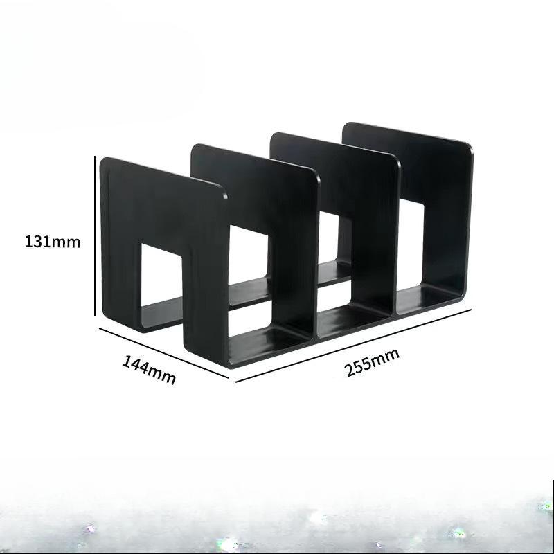 

Прозрачный книжный подставка для студенческого рабочего стола, разделительная полка, книжный стеллаж, офисная полка для хранения данных, перегородка 3 columns чёрный