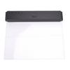 LED Book Light Transparent Panel Flat Reading Lamp with 3 Colors Dimmable and Timer Full Page Illumination Black Base