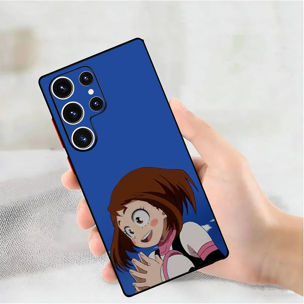 

Anime Figure O-Ochaco U-Uraraka Silicone Case For Samsung Galaxy S 25,24,23,22,21,20 Plus Ultra 5G Lite Shockproof Cover Samsung S25