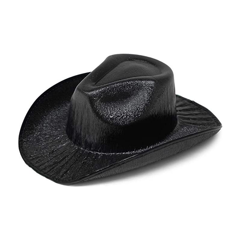 Pink Iridescent Neon Flashing Cowboy Hat for Halloween and Carnival Parties