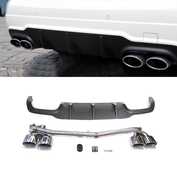 Mercedes-Benz C-Class W204 Modified C63 E63 Oval/Square Exhaust Tailpipe