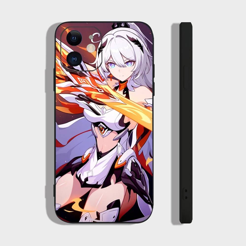

Kiana Kaslana Animated Game H-Honkai I-Impact 3 Phone Case For IPhone 17 Air 16 15 14 13 Pro Max 11 12 Black Silicone Cover IPHONE 11