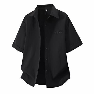 Men's Spring and Autumn Short Sleeved Shirt, Men's Casual Loose Shirt