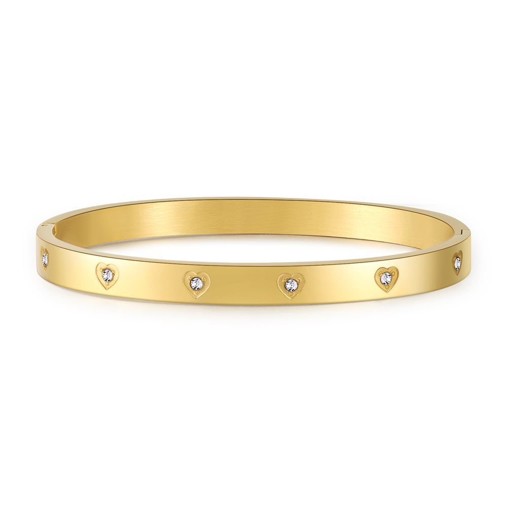Modernes Titanstahlarmband mit Herzmuster für Damen und Herren Modeschmuck