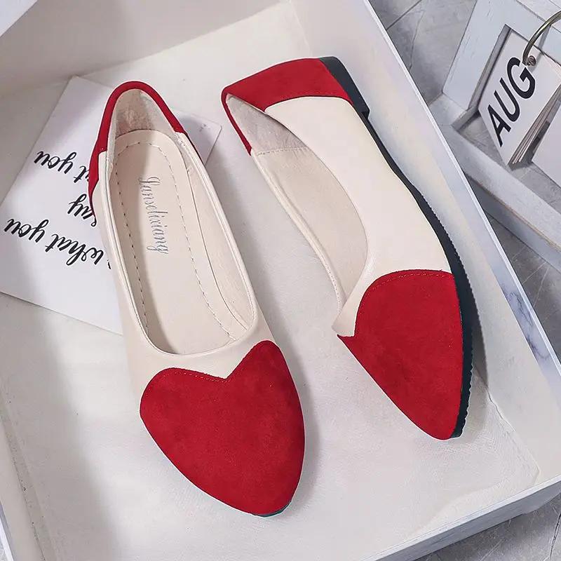 Fashion Ladies Footwear Green Women's Flat Shoes Round Toe Leather Casual Slip-on Y2k Young Chic and Elegant Vacation Promotion Social