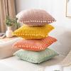 Pelzkugel Kissen Einfarbig Plüsch Kissenbezug Cord Büro Kissen Sofakissen Heimdekoration