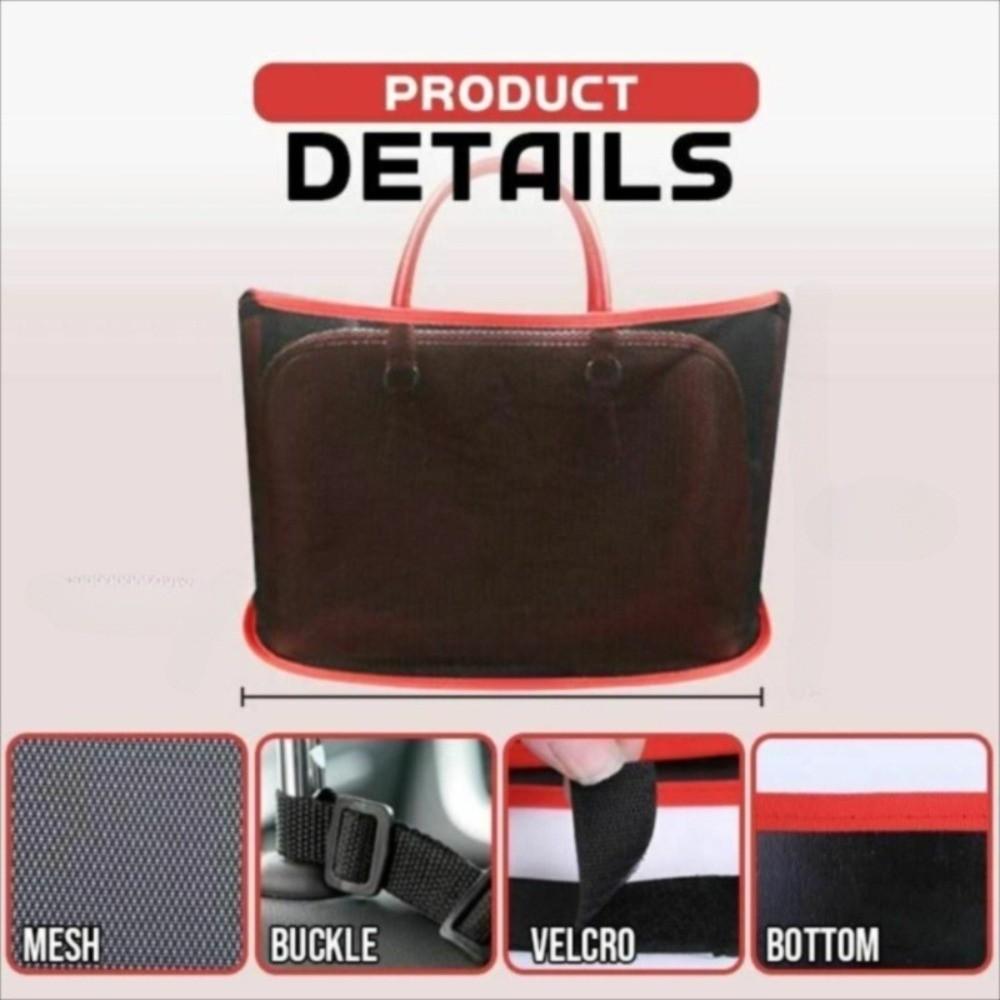 Spacious Car Seat Mesh Bag Convenient Handbag Purse Organizer Mesh Storage Net Pocket  Auto