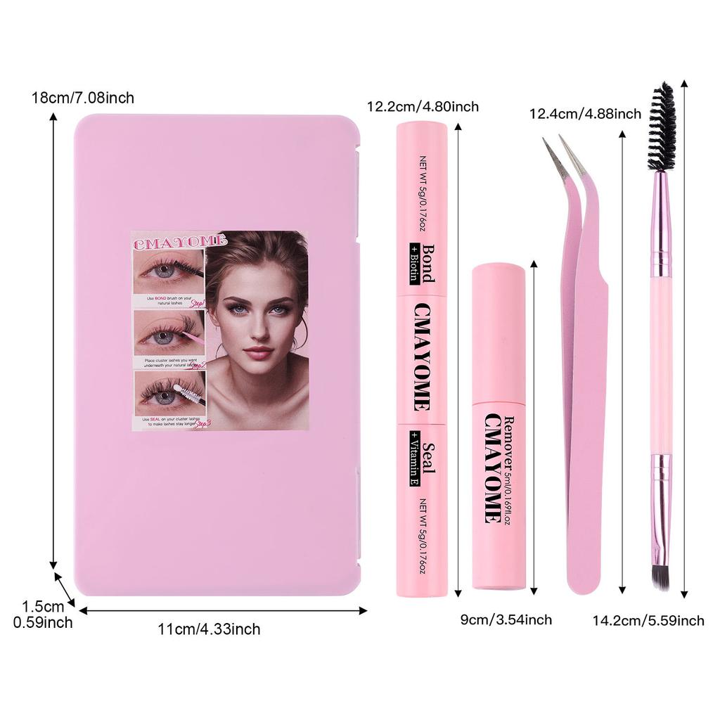 Color Single Cluster D Song False Eyelash Set 10-16Mmdiy Segmented Grafting Thick Eyelashes