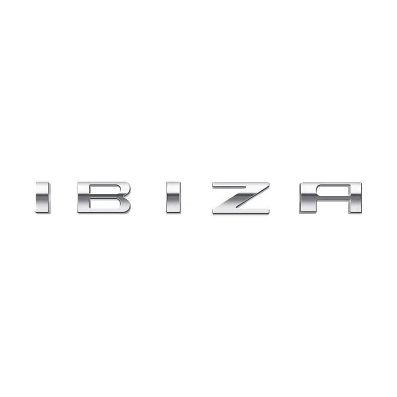 1pcs For Ibiza 6L 6J Letter Emblem 3D Decals Sticker Rear Trunk Badge Logo Metal Accessories For Seat Ibiza Leon Cupra Altea stu785