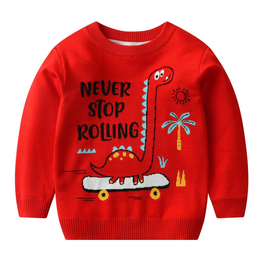 Dziecięcy sweter świąteczny Jesień Zima Dziewczęcy sweter pulowerowy Chłopięcy sweter świąteczny z kreskówek