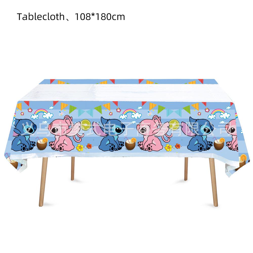 Lilo & Stitch Narozeninové Párty Potřeby: Papírové talíře, Ubrousky, Bannery, Ubrus a Dekorace
