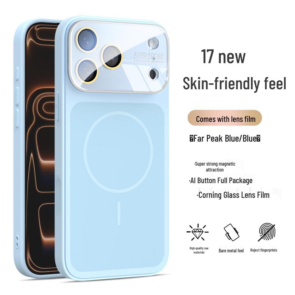 iPhone 17 Pro Max Flüssigsilikon Magnetischer AI-Button Hülle - Apple 16 PM Schutzhülle