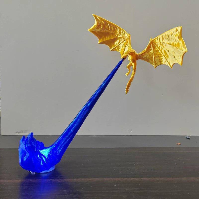 Dragon Bookshelf Nook Light 3D Printing Dragon Flame Book Nook Bookshelf Room Decoration Desktop Ornament Brithday Christmas