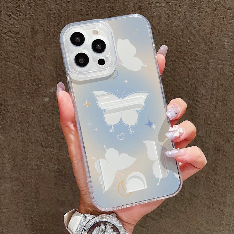 Card Slot Holder Silicone Wallet Pocket Case For Samsung A15 A36 A56 Xiaomi Redmi Note 12 13 Pro iPhone 17 16 Infinix Note 30 Cover Clear Phone Bumper