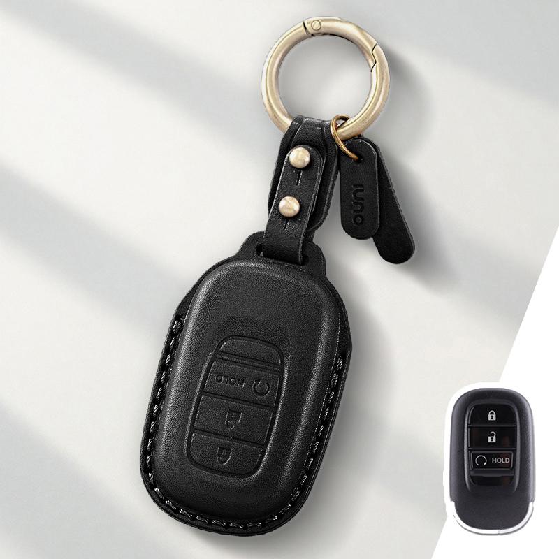 Genuine Leather Protector for CR-V HR-V Civic Accord Pilot Key Case Cover Fob