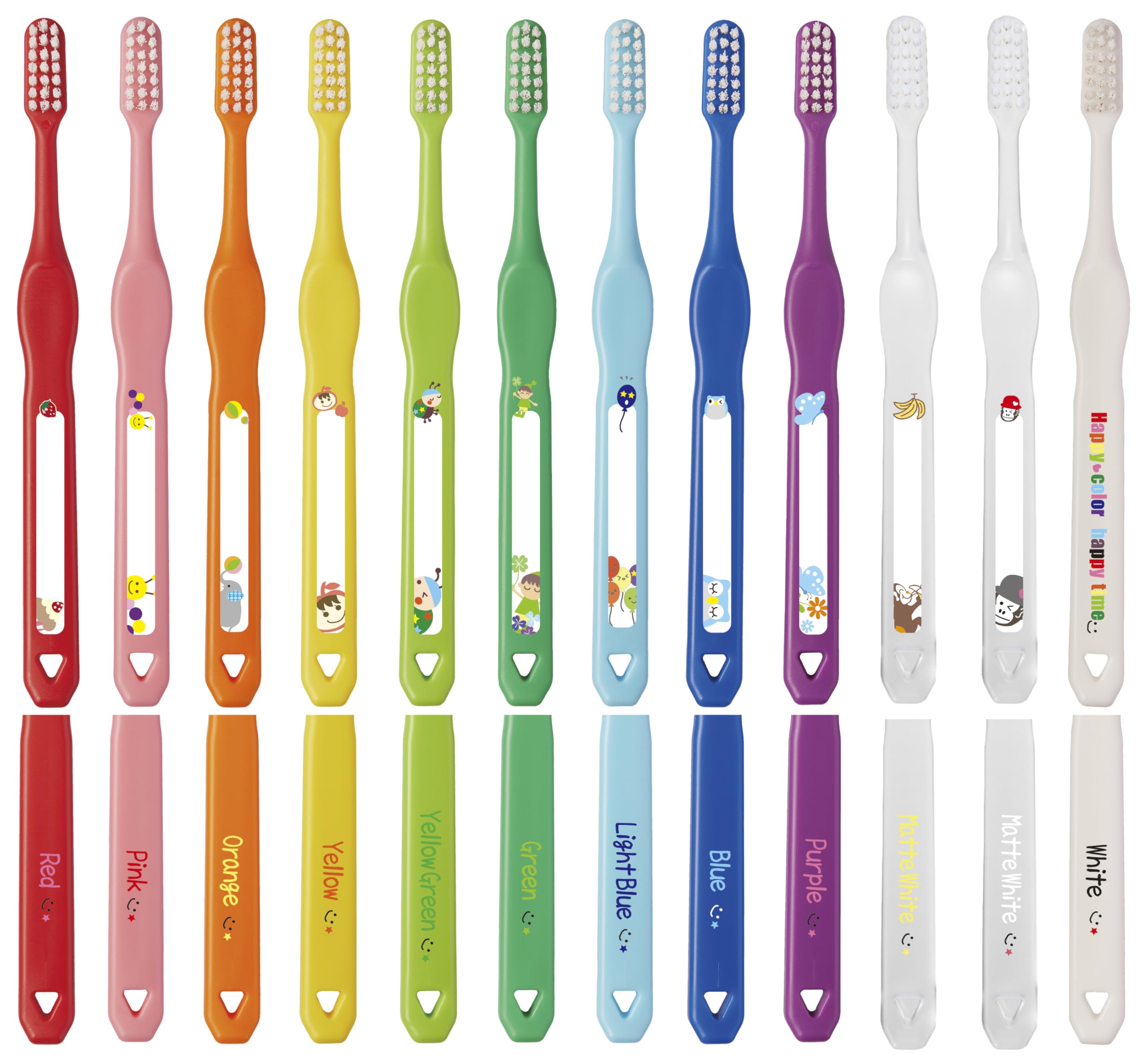 

L Happy Color Kids 11 Gift for Elementary School Made in Junior Name Paper 12 APIS Toothbrush, Colors, Dentist-Recommended, Students, Japan, Pencils,