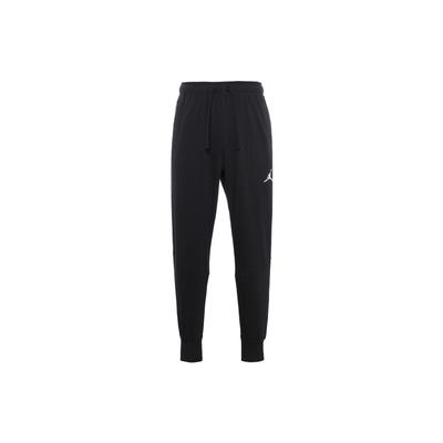 Pantalón de chándal de punto para hombre con cordón ajustable y estampado de logo sólido, parte inferior negro DQ7333-010