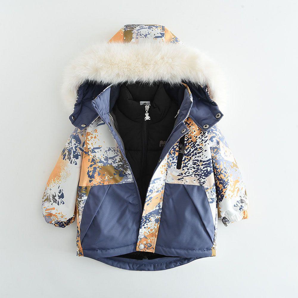 Zimowy kombinezon narciarski dla dzieci 2024 - Trzyczęściowy zestaw z podszewką polarową, wiatroodporny i wodoodporny dla niemowląt