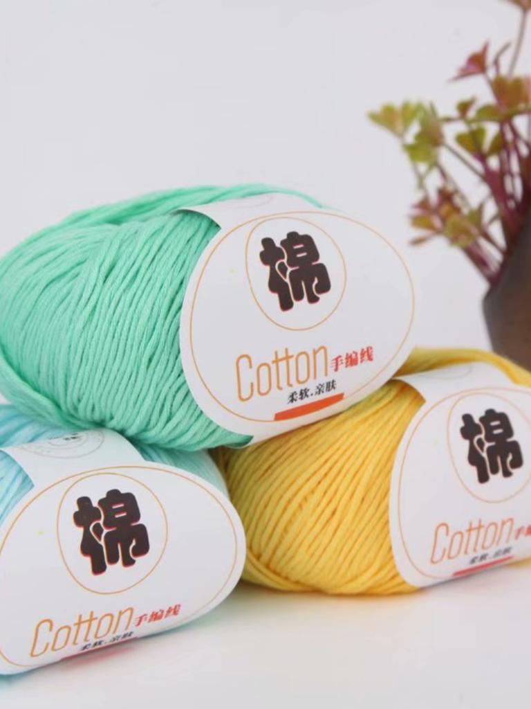 4-Ply Hand Knitted Cotton Yarn for Baby Milk Cotton DIY Wool Ball Children Sweater Fabric Cotton Tead Baby Knitting Yarn