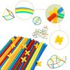 100 Pcs Diy Children'S Straw Building Blocks Hose Toy Splicing 4D Spatial Thinking Puzzle Creative Toy Construction