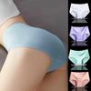 Ladies Sexy Silk Refreshing Seamless Panties Comfortable Invisible Briefs Ladies Stretch Breathable Panties