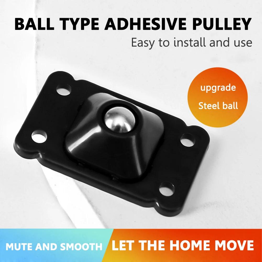 4-20Pcs Universal Wheel 360° Rotation Furniture Casters Wheels Duty Stainless Steel Strong Self Adhesive Casters Wheels