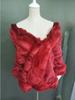 European & American Style Faux Fur Wedding Cape - Thick, Warm Faux Fox & Rabbit Fur Shawl for Women