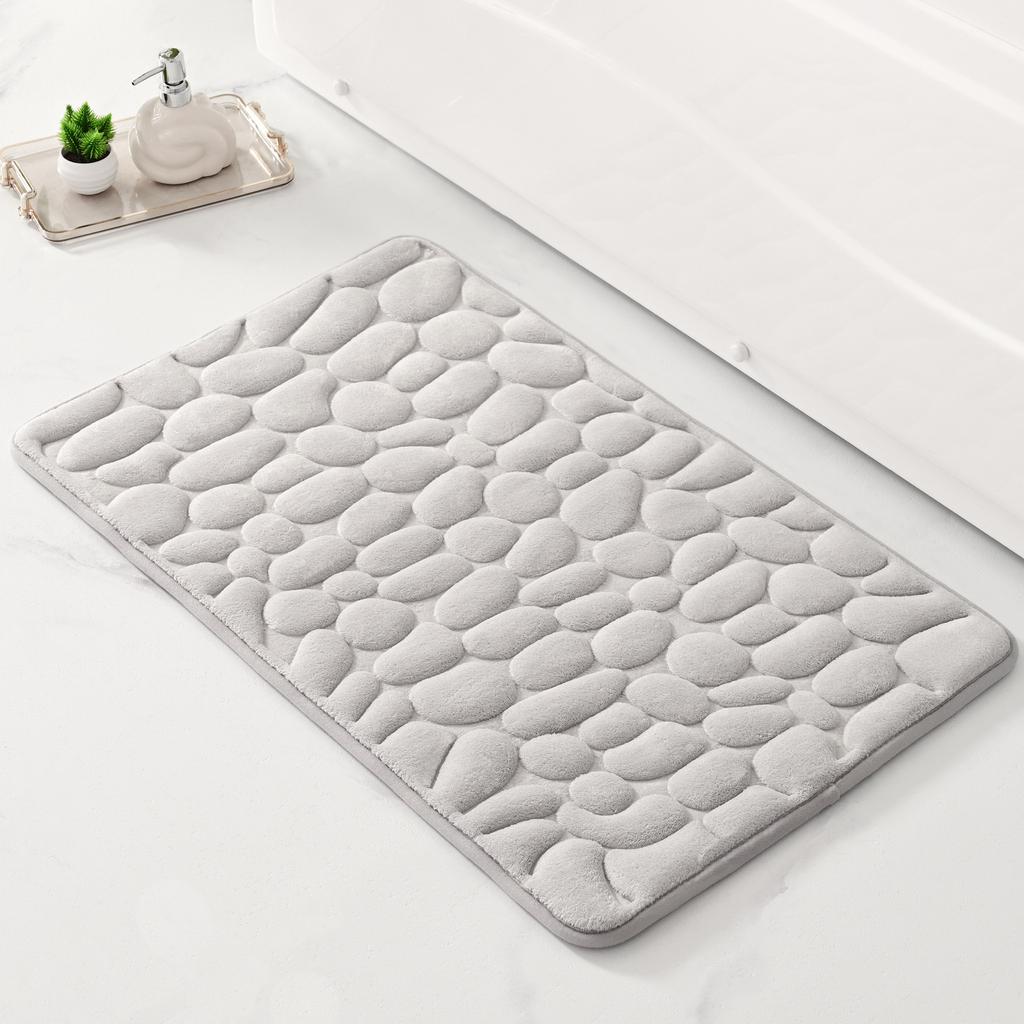 Cobble Embossed Carpet Home Door Mat Simple Wind Absorbent Foot Mat Bathroom Non-slip Mat Cute Floor Mat